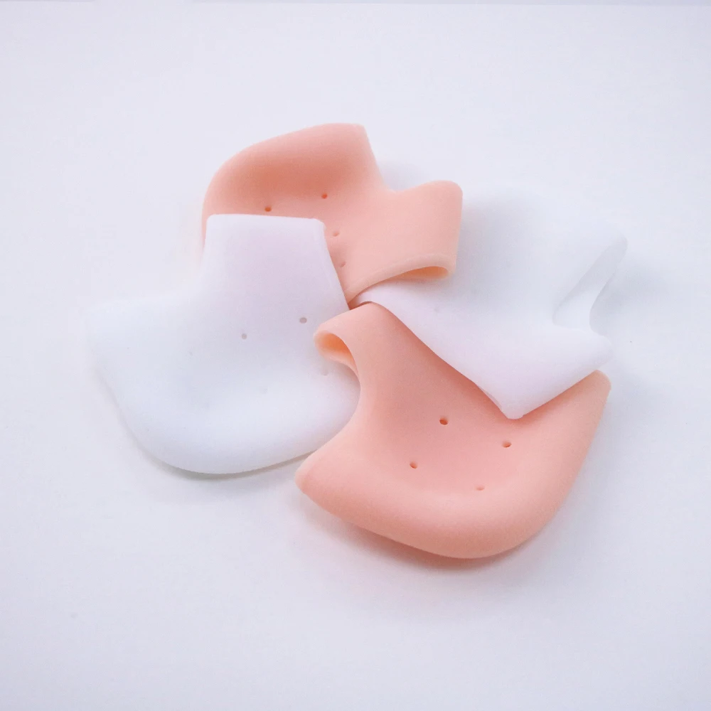 Breathable silicone gel heel cups protector for Cracked heel treatment Moisturizing heel sock Protector
