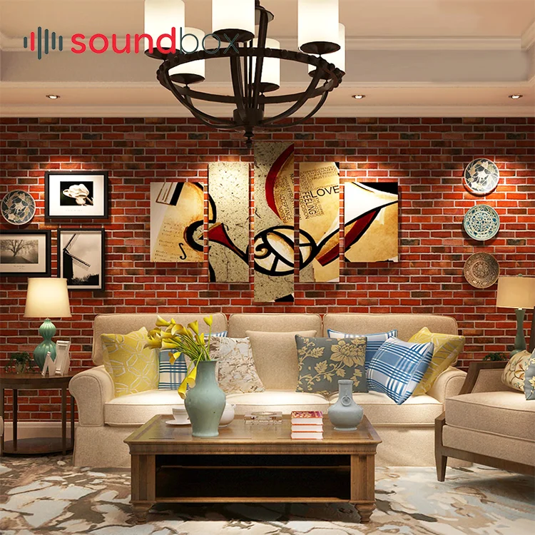 Soundbox Self Adhesive Odorless Healthy Wall Boards Sound Decorative Proof Acoustic Treatment Art Panels