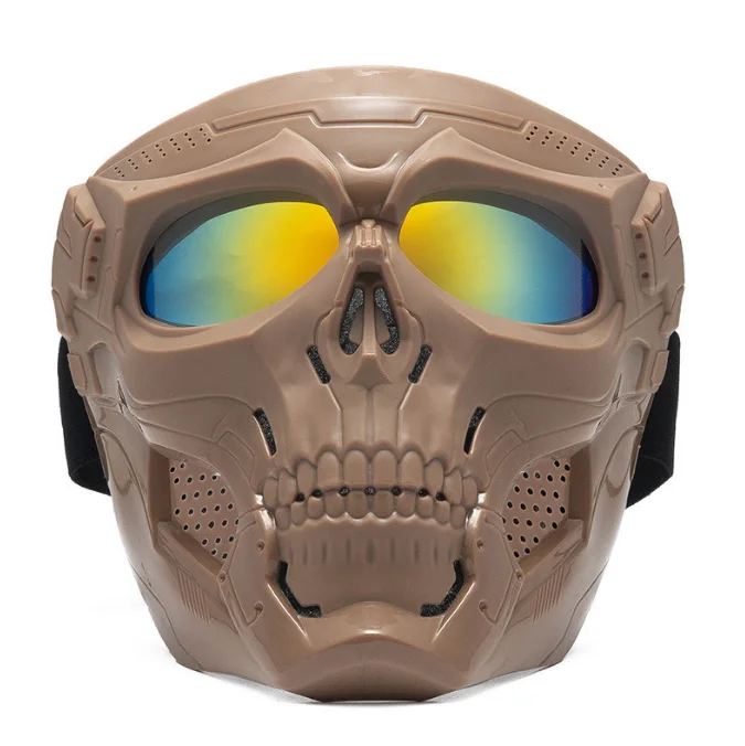 Motorcycle Face Mask Full Face Dirt Bike Goggles Motocross Racing Halloween Messenger Mask Motorcycle Goggles Mask