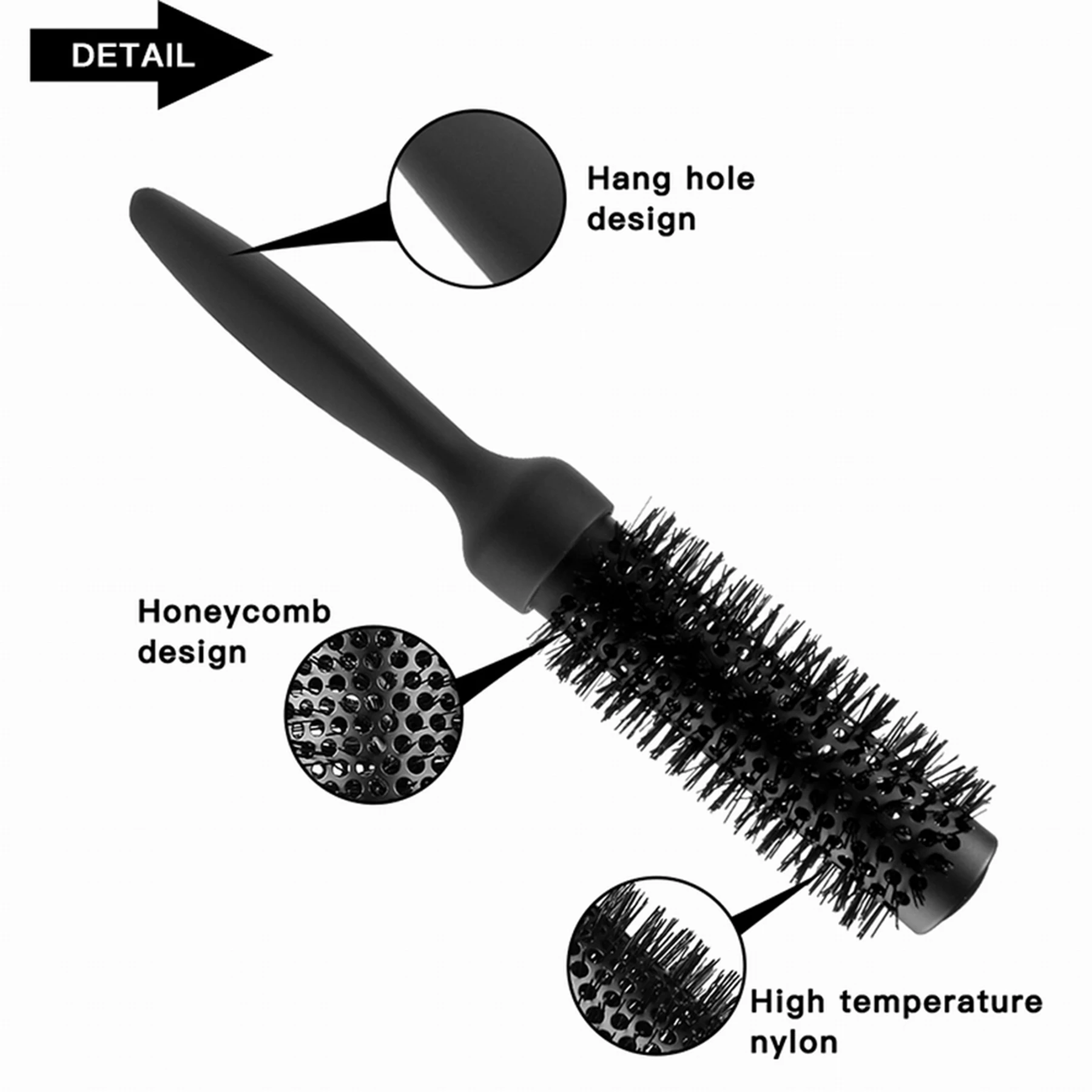 Private Logo Nylon Nano Technology Ceramic Round Hair Brush For Curling Hair