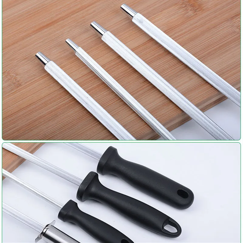 Stainless Steel Kitchen 17 Inch Knife Sharpener Honing Stick Fits All Types of Knives/Scissors