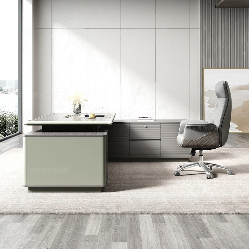 luxury manager desk melamine L shape executive office desk office furniture boss table design