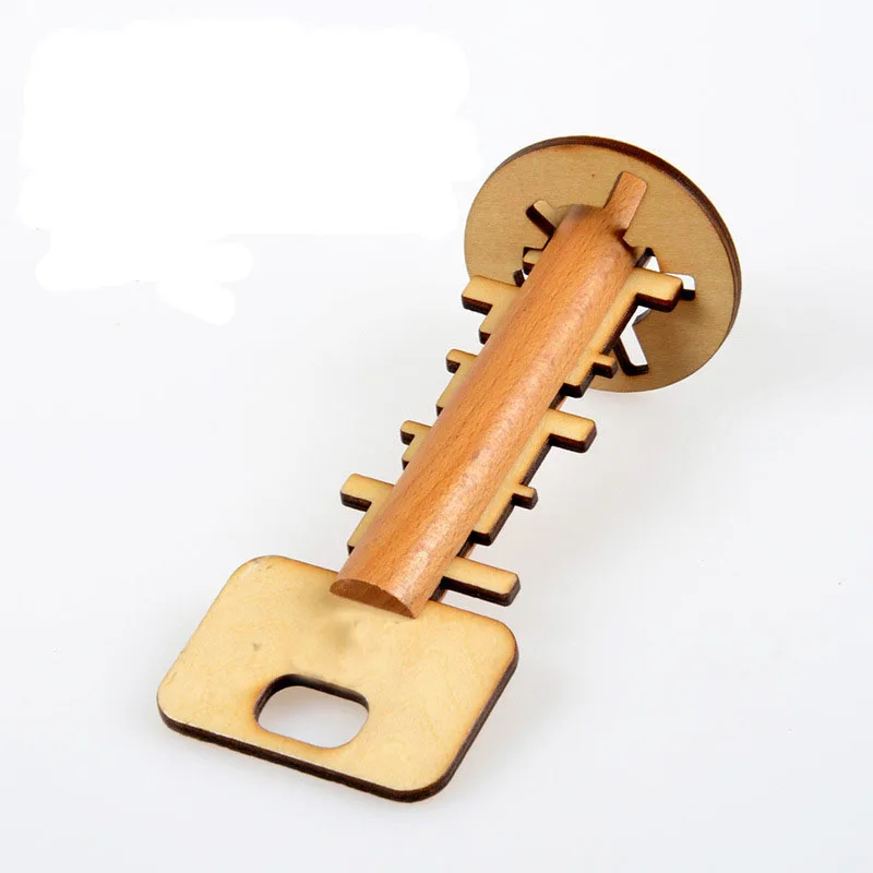 
Beech unlocking key lock disassembly adult toys for child wooden educational toys kids 