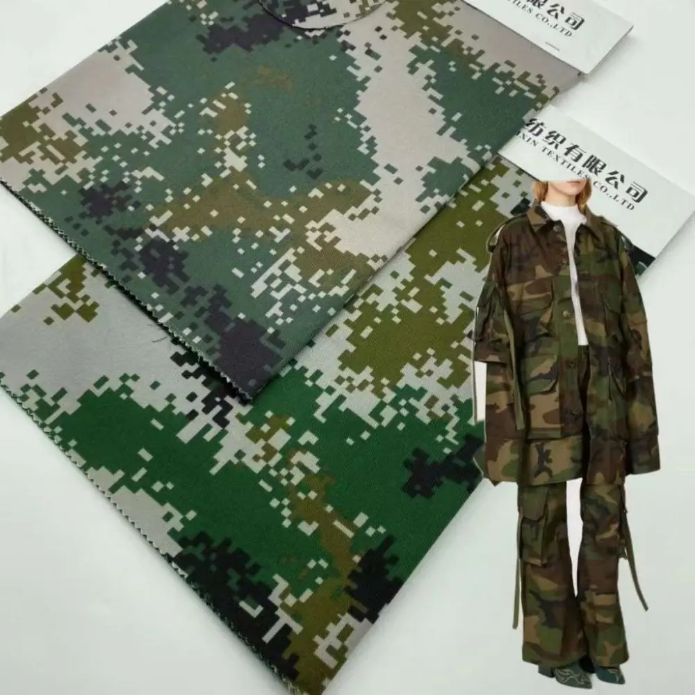 camouflage fabric ripstop TC 21s*16s 108*58 180gsm uniform fabric workwear fabric  wholesale professional men and women