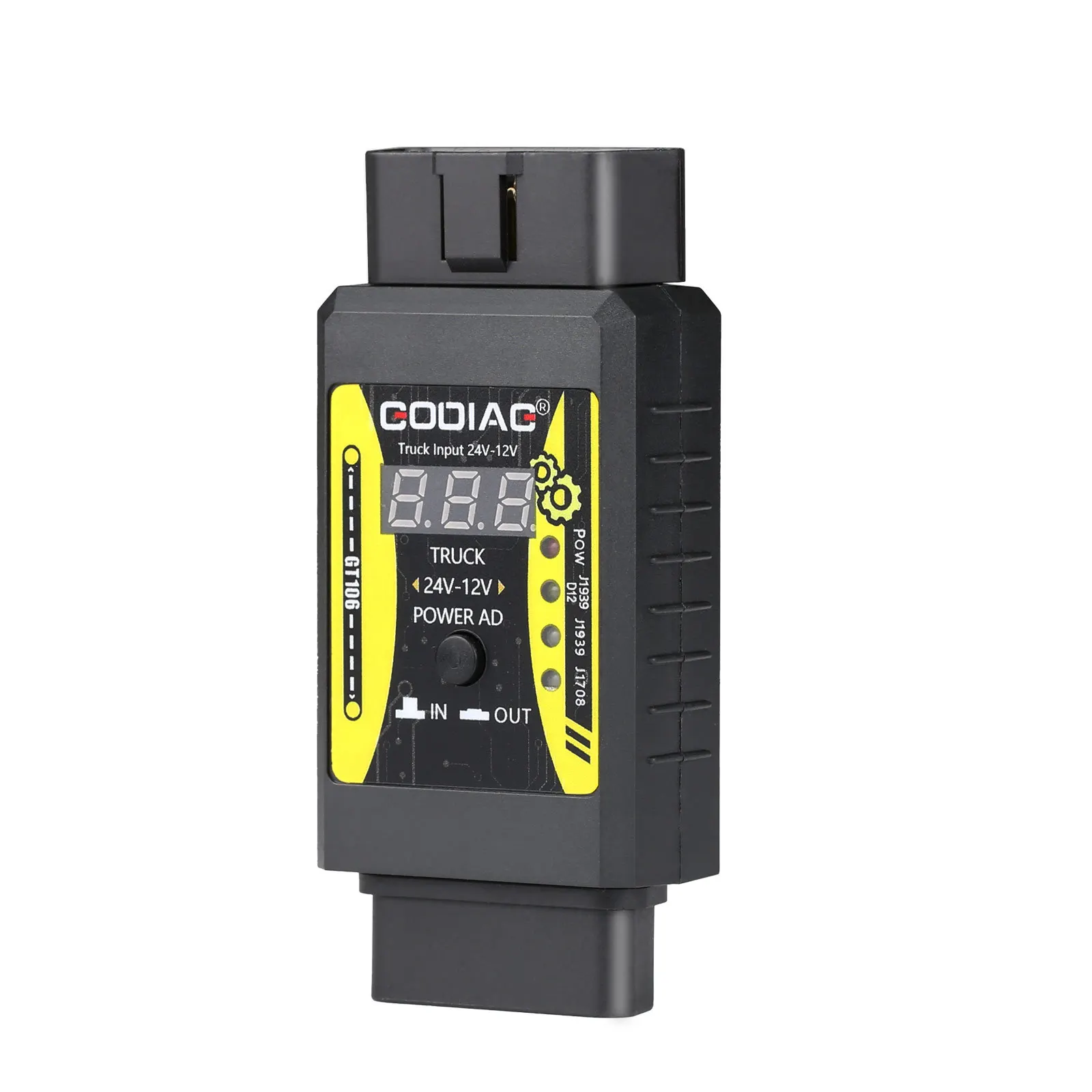 Newest GODIAG GT106 OBD II Break Out Box 24V to 12V Heavy Duty Truck Adapter