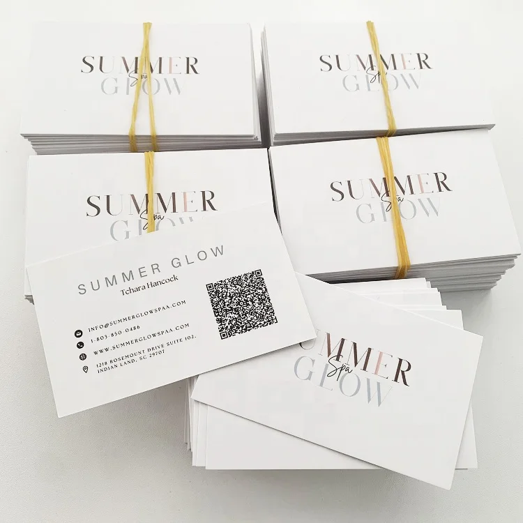 Custom Logo Design Paper Double Sides Printed Business Greeting Thank You Post Cards Custom Package Insert Card