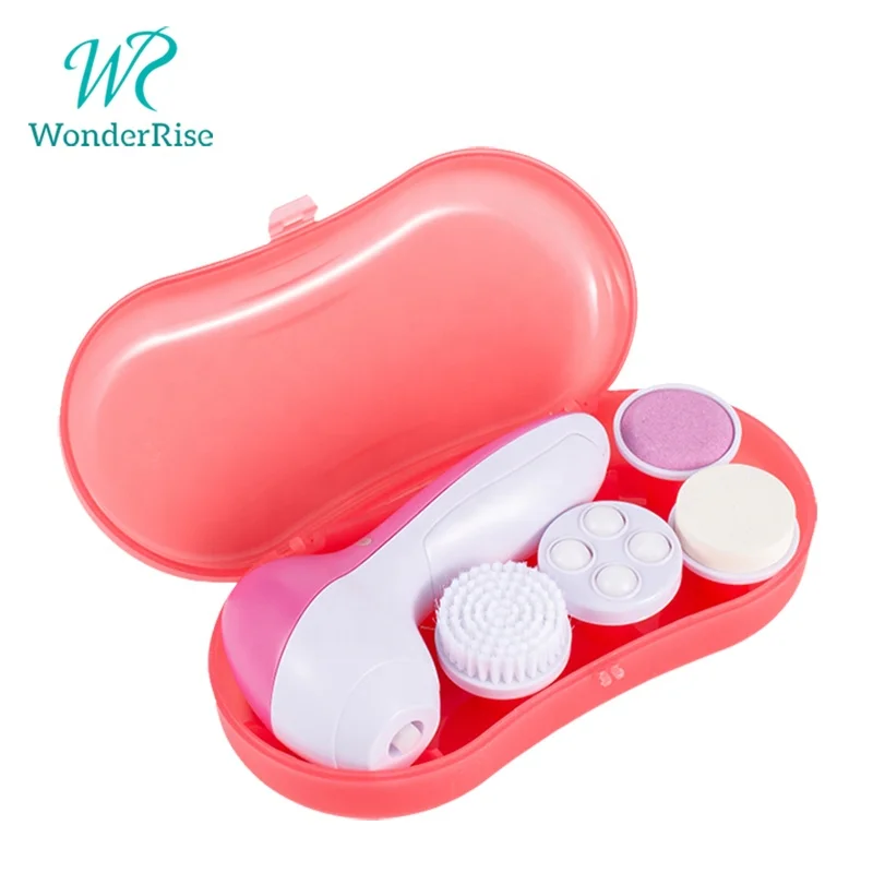 
4 in 1 Rotating Spin Facial Massager Face Cleaning Brush Electric Face Exfoliating Brush with Storage Box 