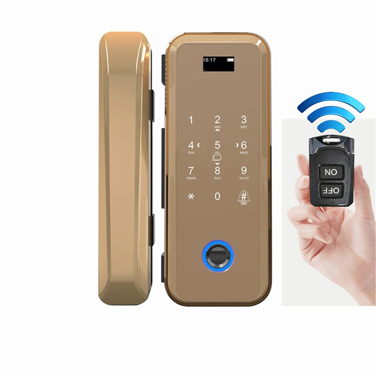 tuya wifi frame glass lock door mortise latch locks handle with & keys house Electronic cerradura inteligente for front door