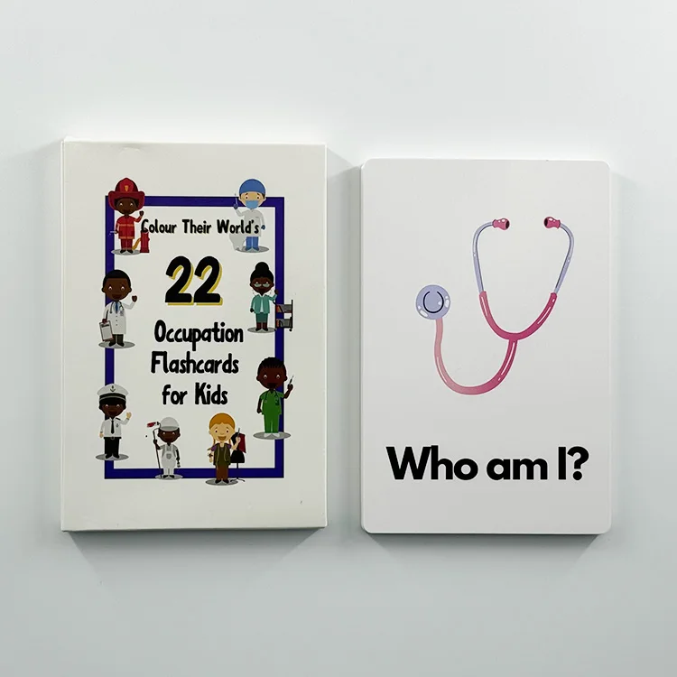 Eco Friendly Custom Personalized English Math Kids Learning Flash Card Game Alphabet Sight Word Flash Card For Baby Children