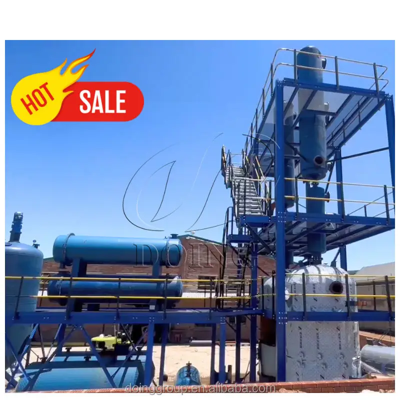 Latest technology waste motor engine oil distillation machine Refine pyrolysis oil to diesel distillation plant