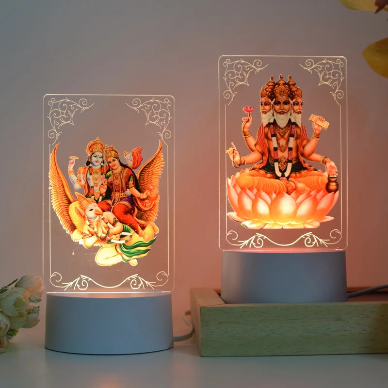 new products 2025 Diwali Lighting Decorations for Home Hindu gods Vishnu Shiva and Brahma Laksmi for India Novelty Gift Set