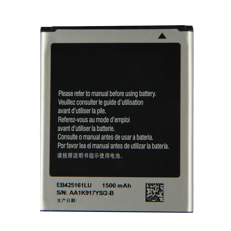 
hot sales smartphone battery 3.85v 1500mAh for EB425161LU i8160 S3 Mini 