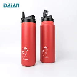 Daian Design 12oz 20oz 32oz Patent Hot Drink Insulated Stainless Steel Gym Water Bottle Thermo Vacuum Flask With Triple Layer