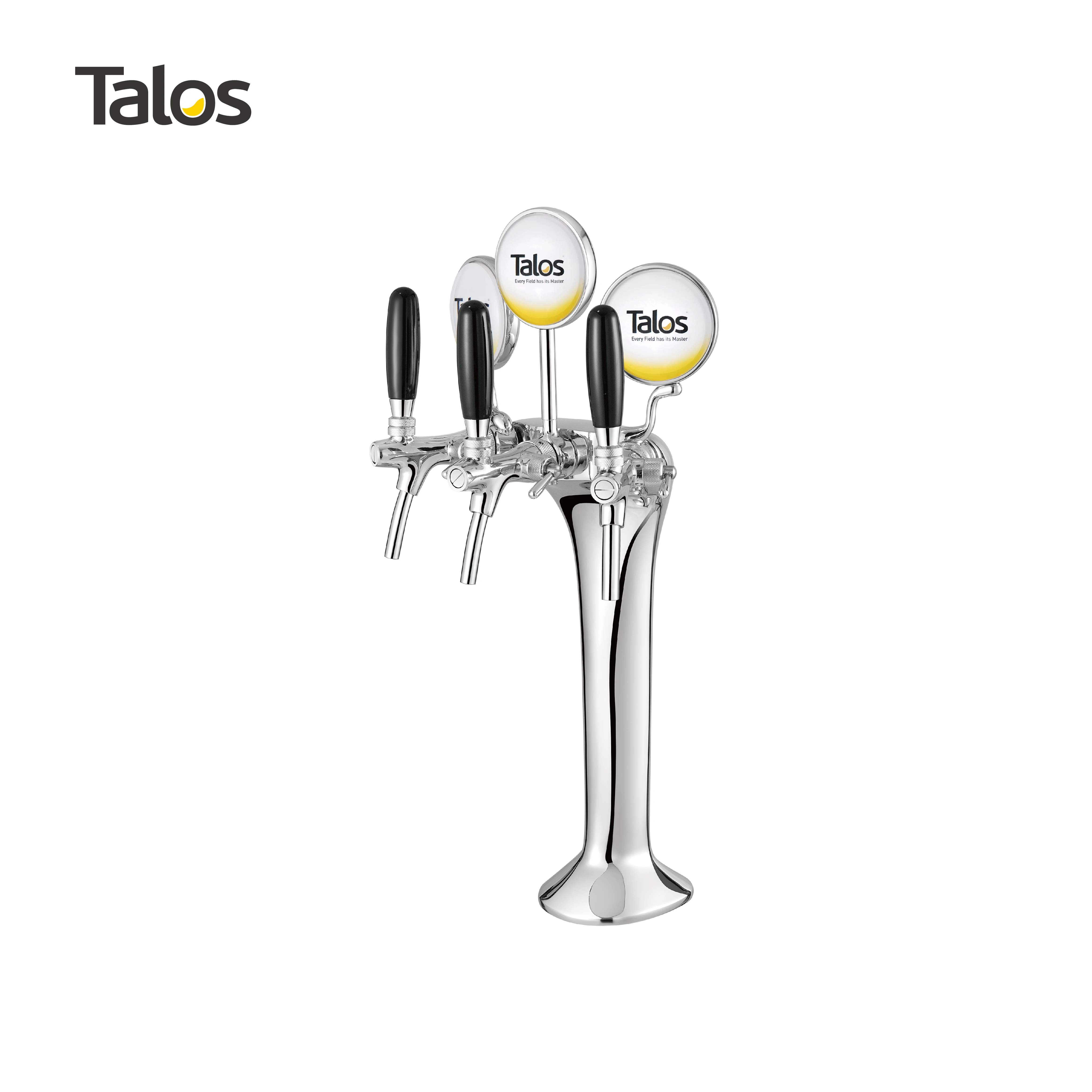 TALOS Classic Tap Tower Chrome 3-way Dispensing Tower Draft Beer Tower