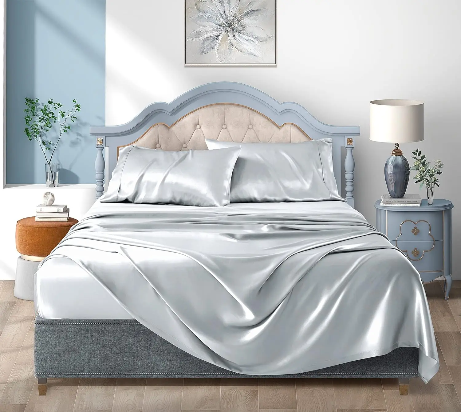 100% Organic Natural Silk Bedding Mulberry Silk Sheets Bedding Set