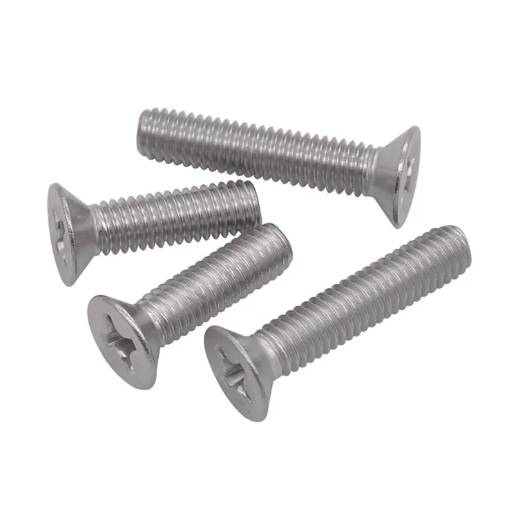 DIN965 304 Stainless Steel Countersunk Head Screw GB819 Cross Flat Head Machine Screw M1.6 -12