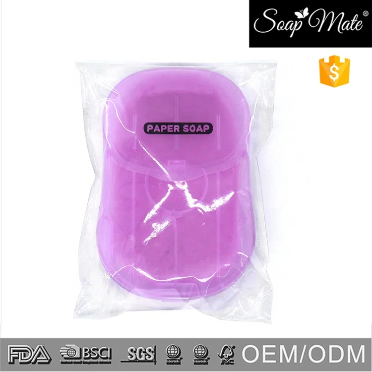 OEM/ODM натуральные органические дорожные портативные диспенсерные мини-листы ароматизированного бумажного мыла для рук