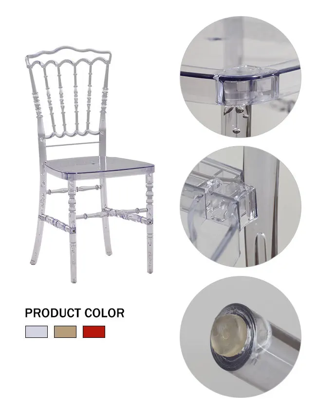 2023 Hot Selling Acrylic tiffany White Wedding Transparent Resin Phoenix Napoleon Wedding Chairs