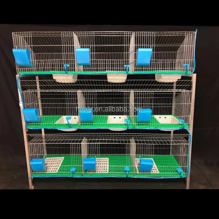 Высококачественная 9-битная клетка для кроликов со сроком службы от 10 до 15 лет произведена в