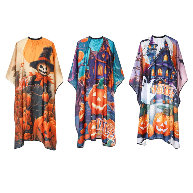 Halloween fashion Haircut Apron Custom Logo cape Haircut Cover Salon Hairdresser Haircut Cover Colored Hair Apron Styling Cloth