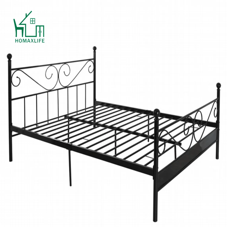 Factory Direct Price Queen King size Home Hotel Apartment Dormitory Steel Metal Bed steel bed frame