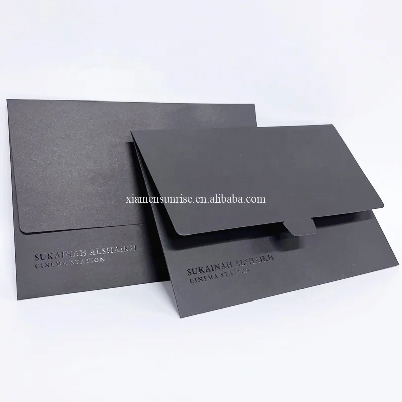Custom handmade paper gift certificate envelope small fancy gift envelopes