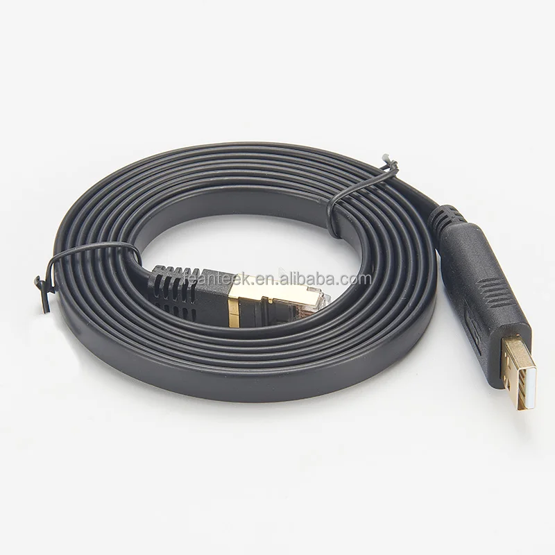 FTDI Chip Ch340 232rl R232 RS232 PL2303 USB 2.0 To RJ45 Rollover Serial Port Console Cable For Network Switch Configuration