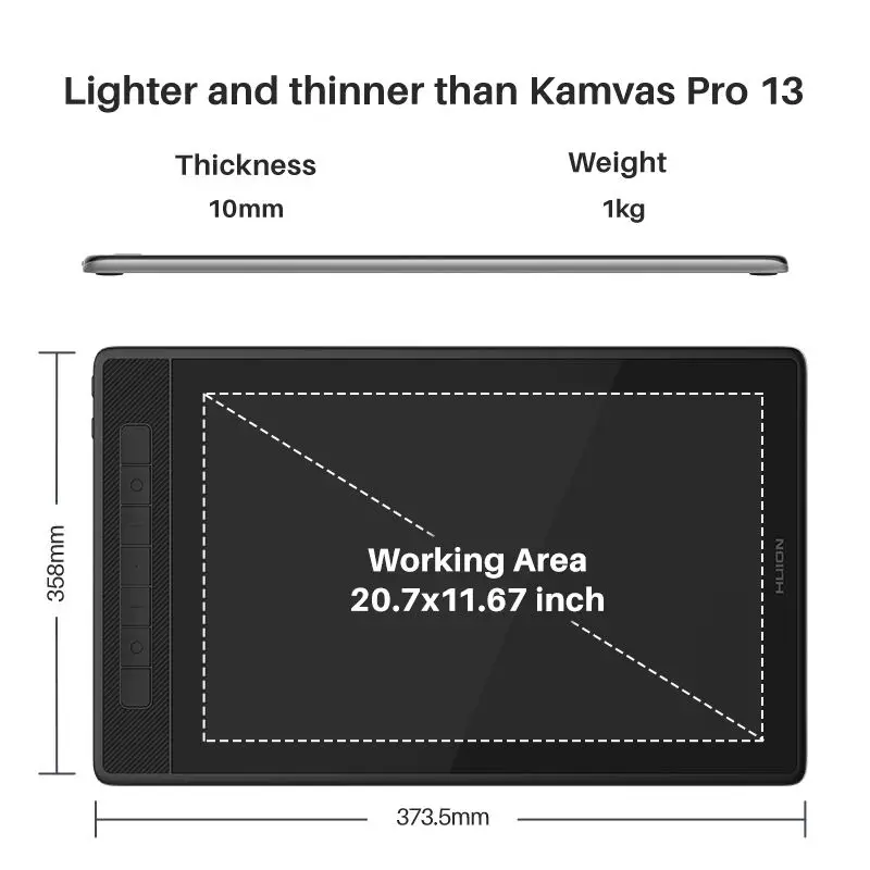 2022 Новый Huion ручка дисплея компьютера ноутбука графический планшет для рисования мониторов Kamvas Pro 13 2 5