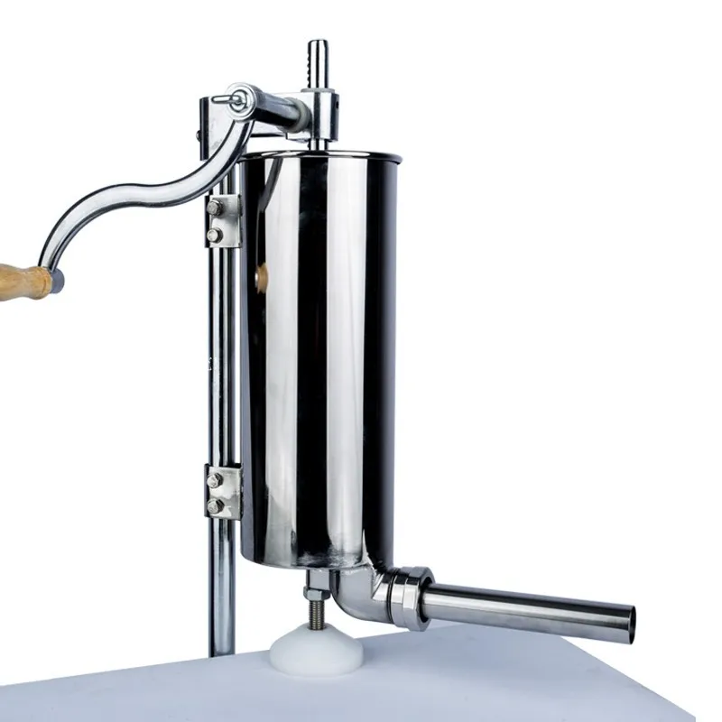 5 фунтов Вертикальная домашняя ручная машина из нержавеющей стали для изготовления колбасок с 4 трубками наполнитель для колбасок