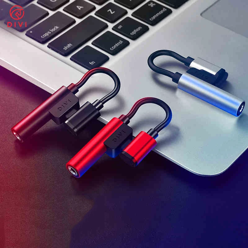  DIVI 2 в 1 многофункциональная зарядка наушников разветвитель Тип C до 3 5 мм Jack с разъемом подачи внешнего сигнала AUX для USB Кабель зарядного