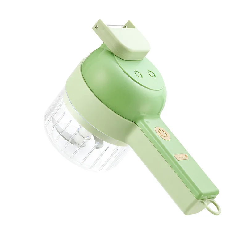 4 In 1 Handheld Electric Vegetable Cutter Set Guangdong Vegetables Shape Cutter All In One