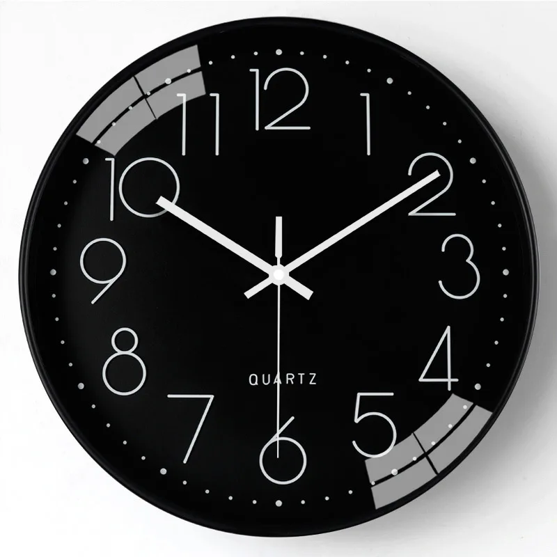 12 inch 30cm wall clock living room home mute decorative wall clock wall free punch clock