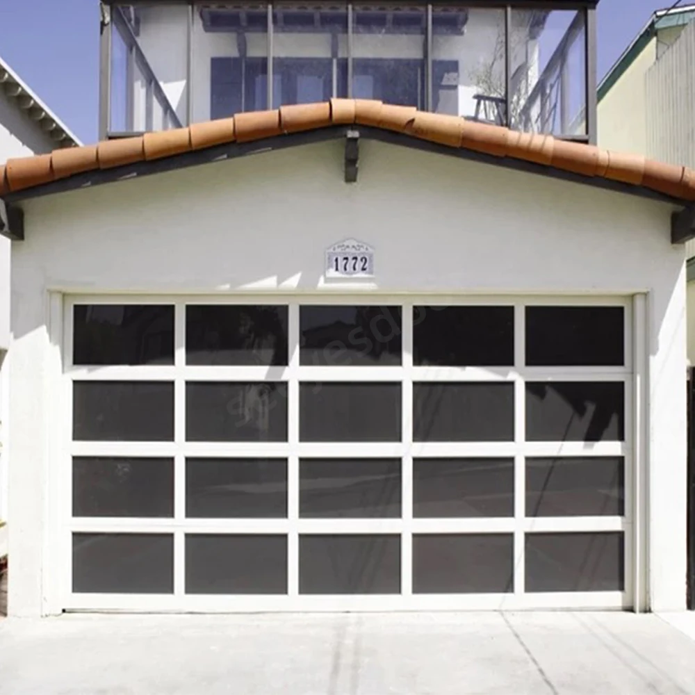 Seeyesdoor American Garage Doors For Homes 40Mm Double Skin Sectional Wooden Garage Door Modern 16X7 Garage Door