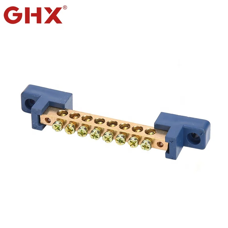 YL-004 Natural Screw Terminal  8P 6*9  With Blue Plastic Holder