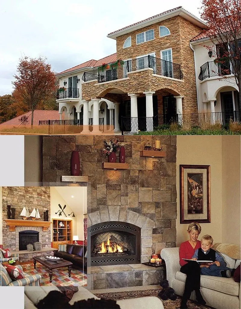 Laiwangda culture stones for exterior wall house cultural natural stone tile natural quartz slate culture stone wall