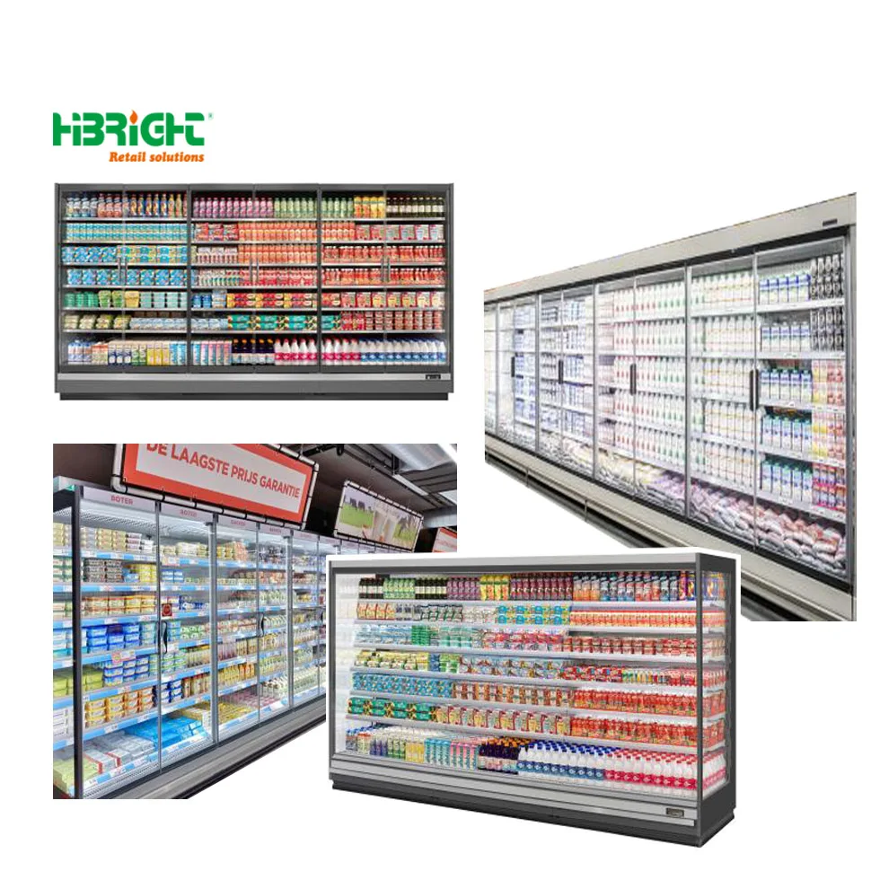 Commercial Display Freezer Convenience Drink Vegetable Storage Supermarket Air Cooling Chiller