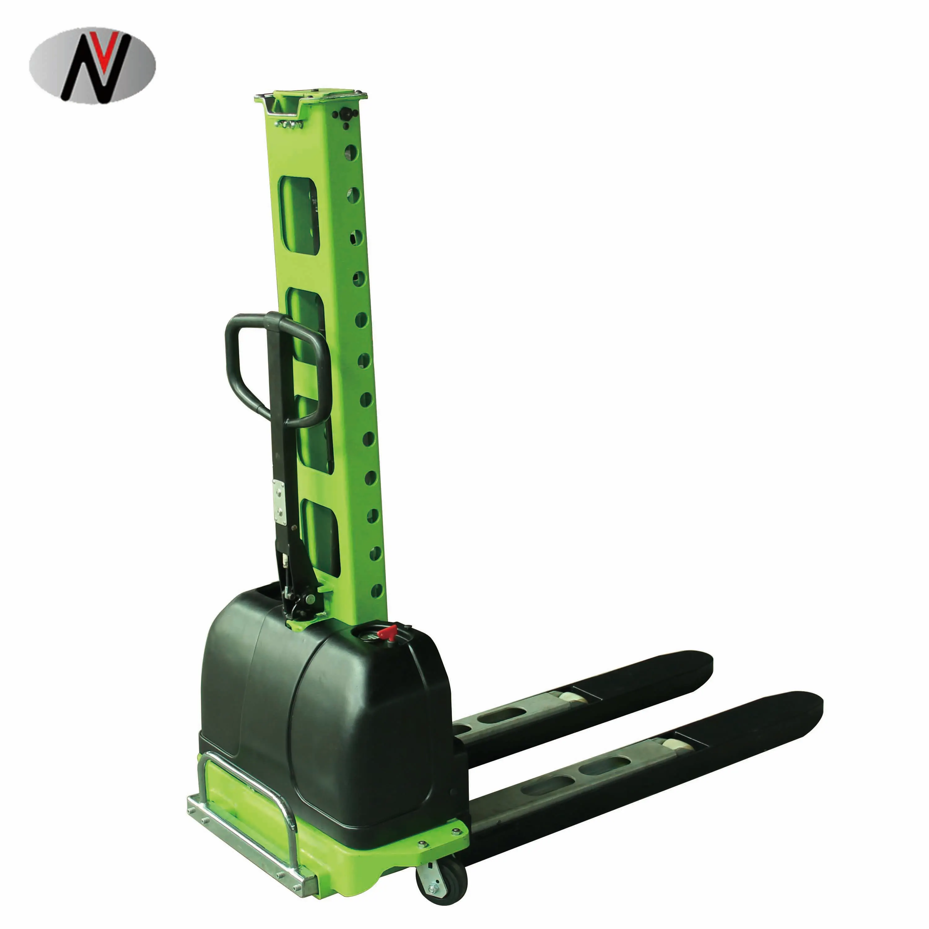 Outdoor Scissor Lift Pedestrian Pallet Stacker  Lifter Semi Electric Roll Reversing Stacker