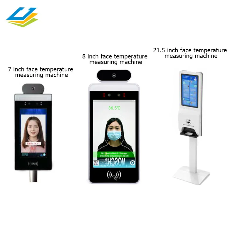 8 Inches Access Control Face Recognition System Temperature Instrument