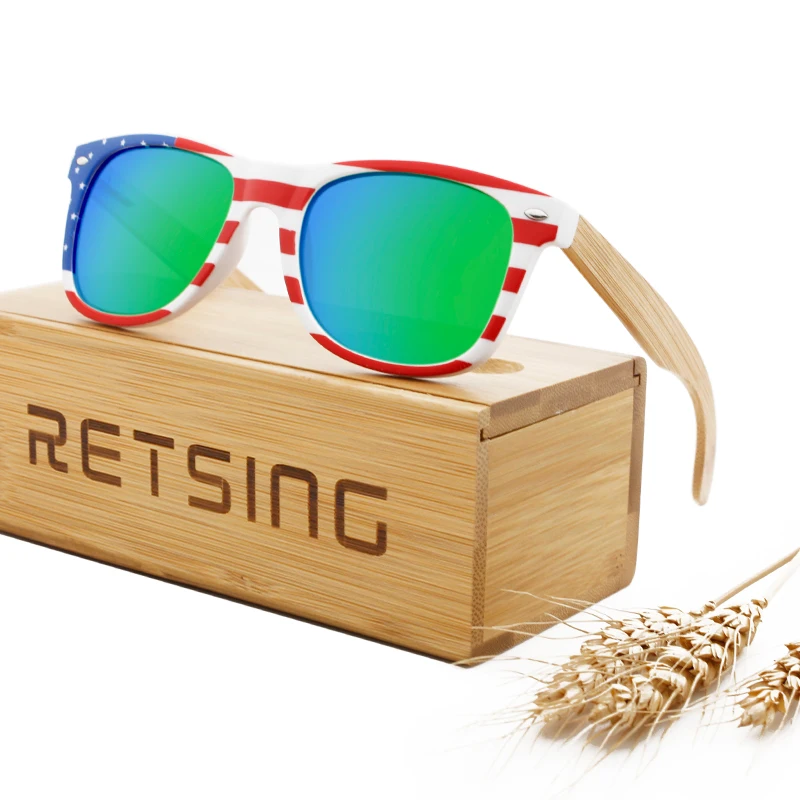 Engraving Brand Logo Bamboo Sunglasses Polarized Plastic Glasses