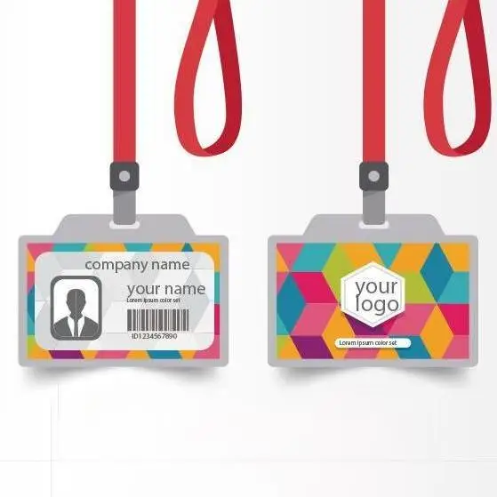 No chip Custom design cheap  no Photo id PVC card Student visitor event Employee Access control business magnetic qr code Card