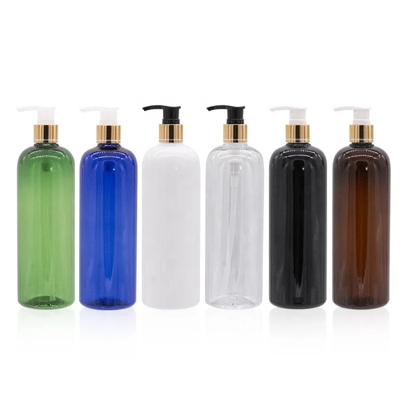 500ml Lotion Pump Bottles Black White Cosmetic Liquid Soap Dispenser Refillable Shampoo Shower Gel Bottle