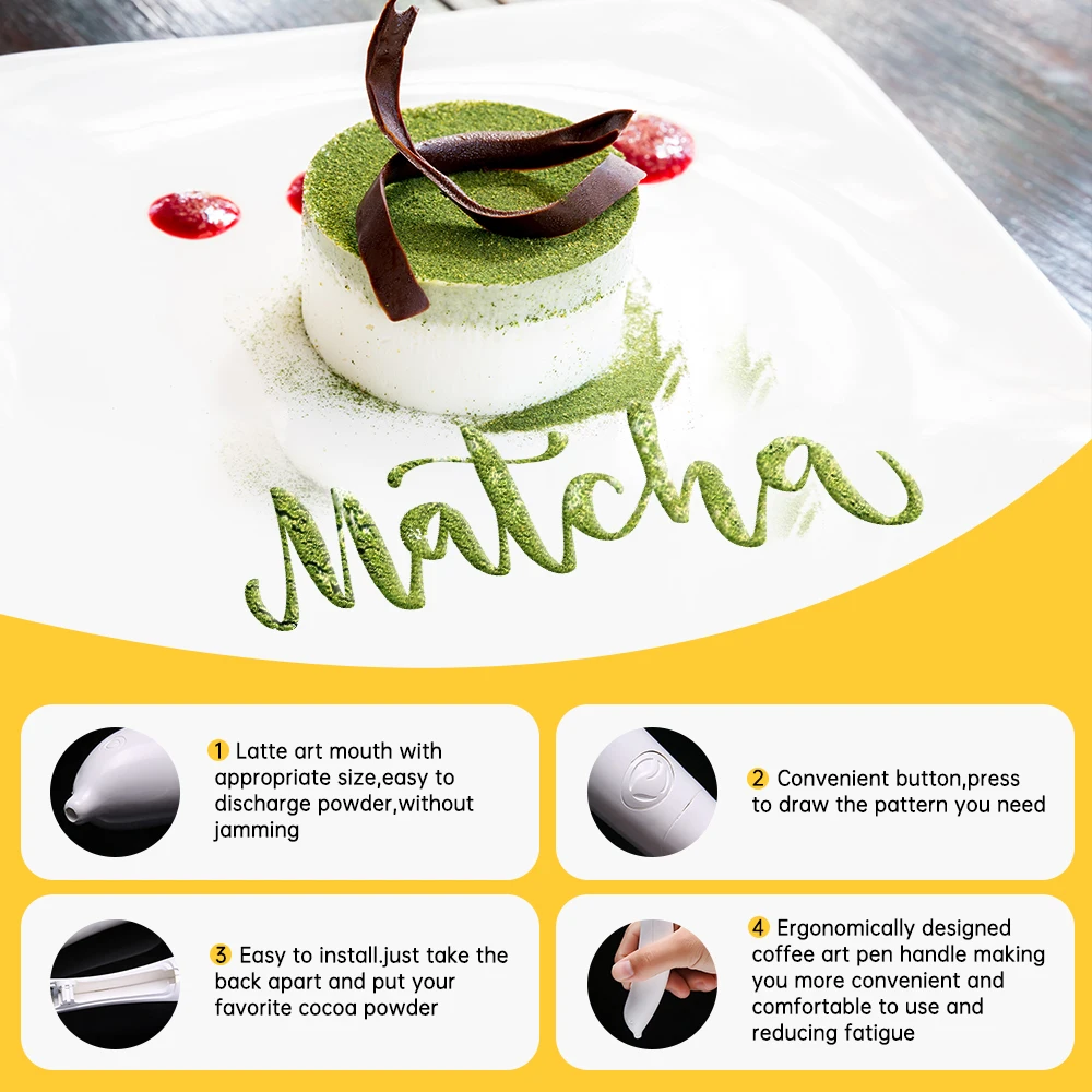 Wholesales DIY Special Creative Pattern Coffee Carving Spice Pen Electrical Coffee Art Pen for Latte &Food