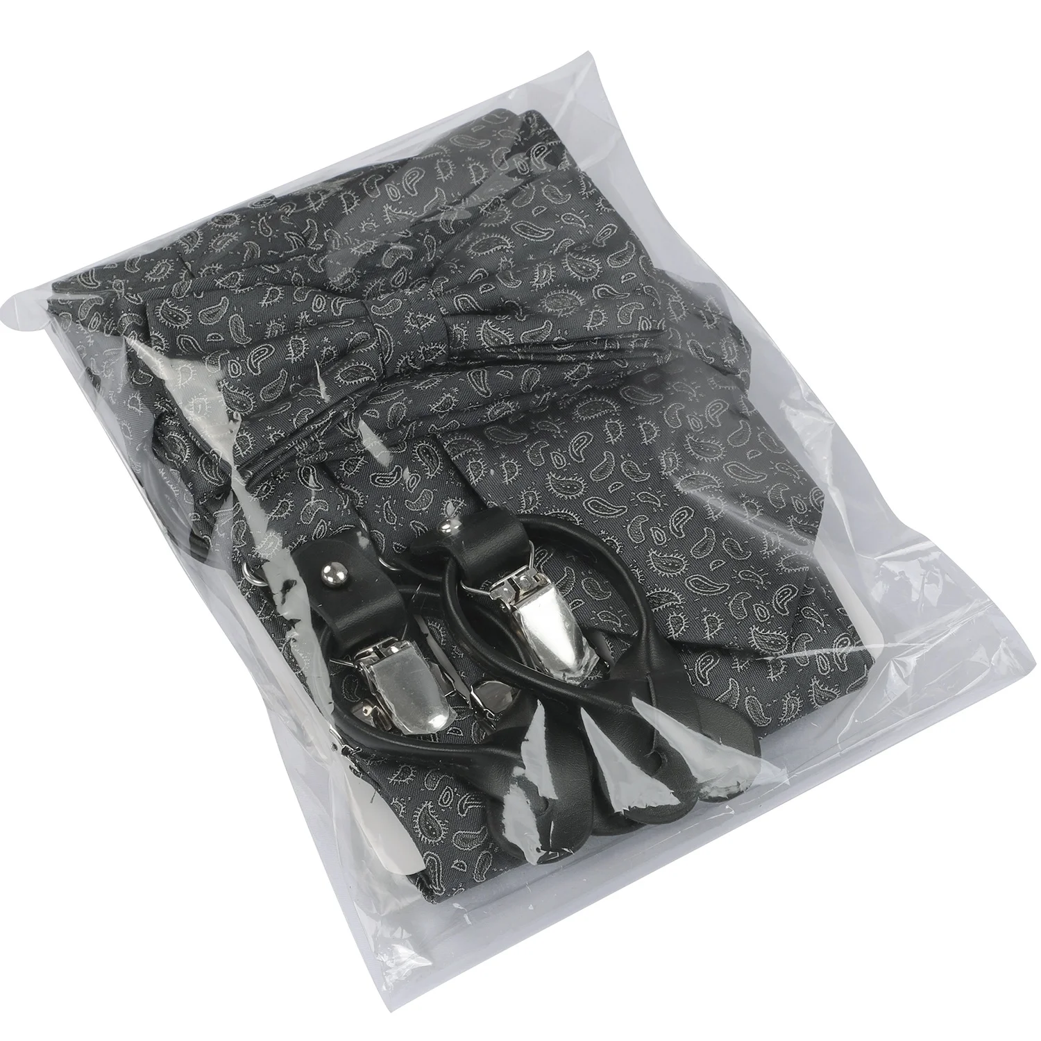 Business Men Formal Suit Sets of Ties Men Suspender Bow Tie and Neckties Sets