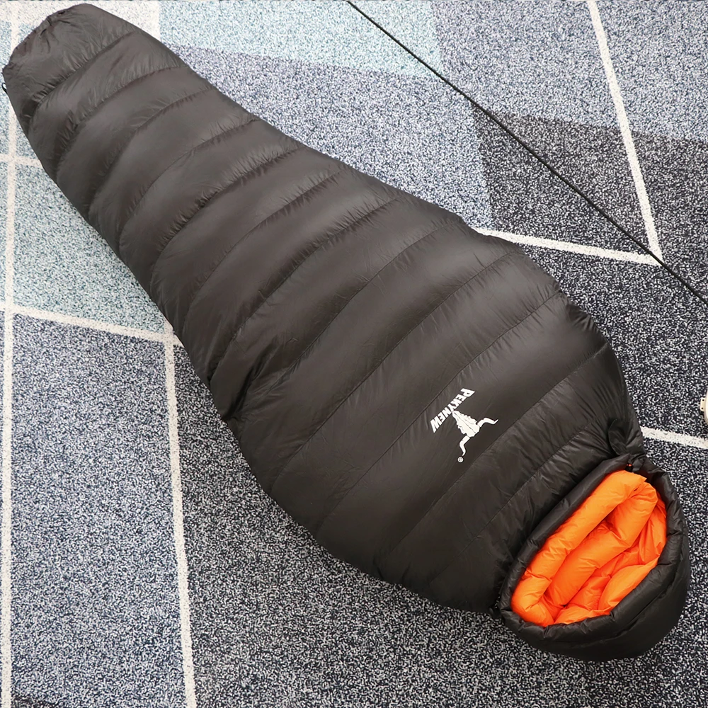Camping winter duck down 4 season bulk 800 fill goose down sleeping bag
