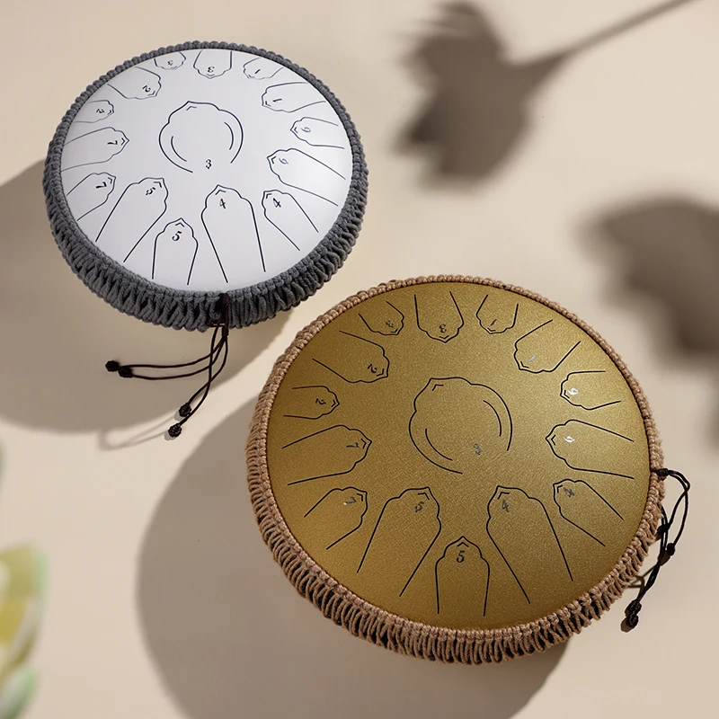 HLURU Steel Tongue Drum 15 Notes 14  Musical Instruments Handpan Tank Hand Drum Percussion Instrument With Drum Accessories