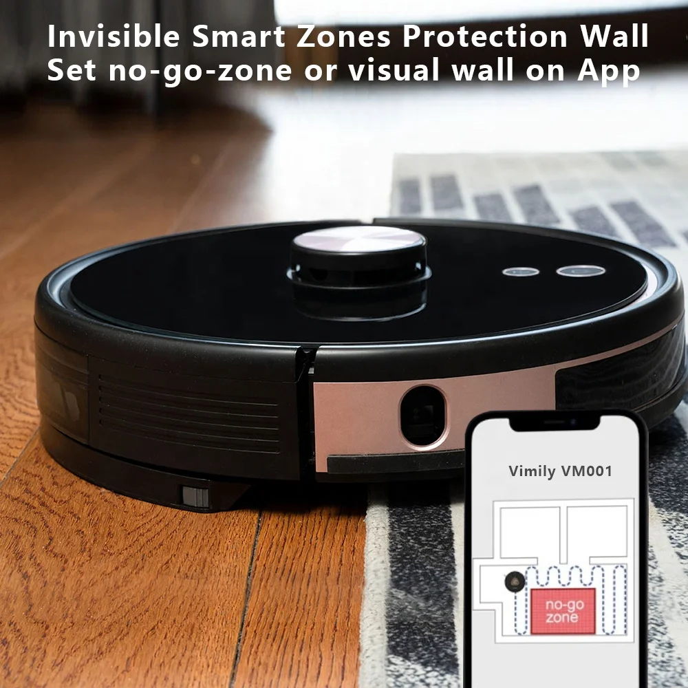 Factory Robot Vacuum Cleaner Wifi APP Alexa  Robot Vacuum Cleaner Prices with Wet and Dry Mop Sweep