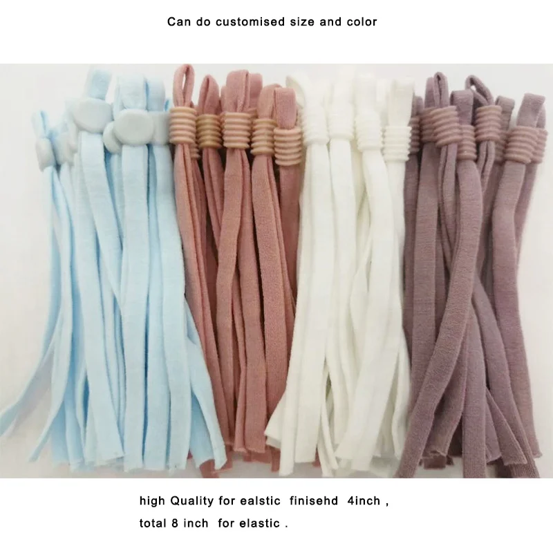 Плоские эластичные шнуры черного цвета шириной 5 мм и длиной 4 дюйма с пластиковыми регулируемыми