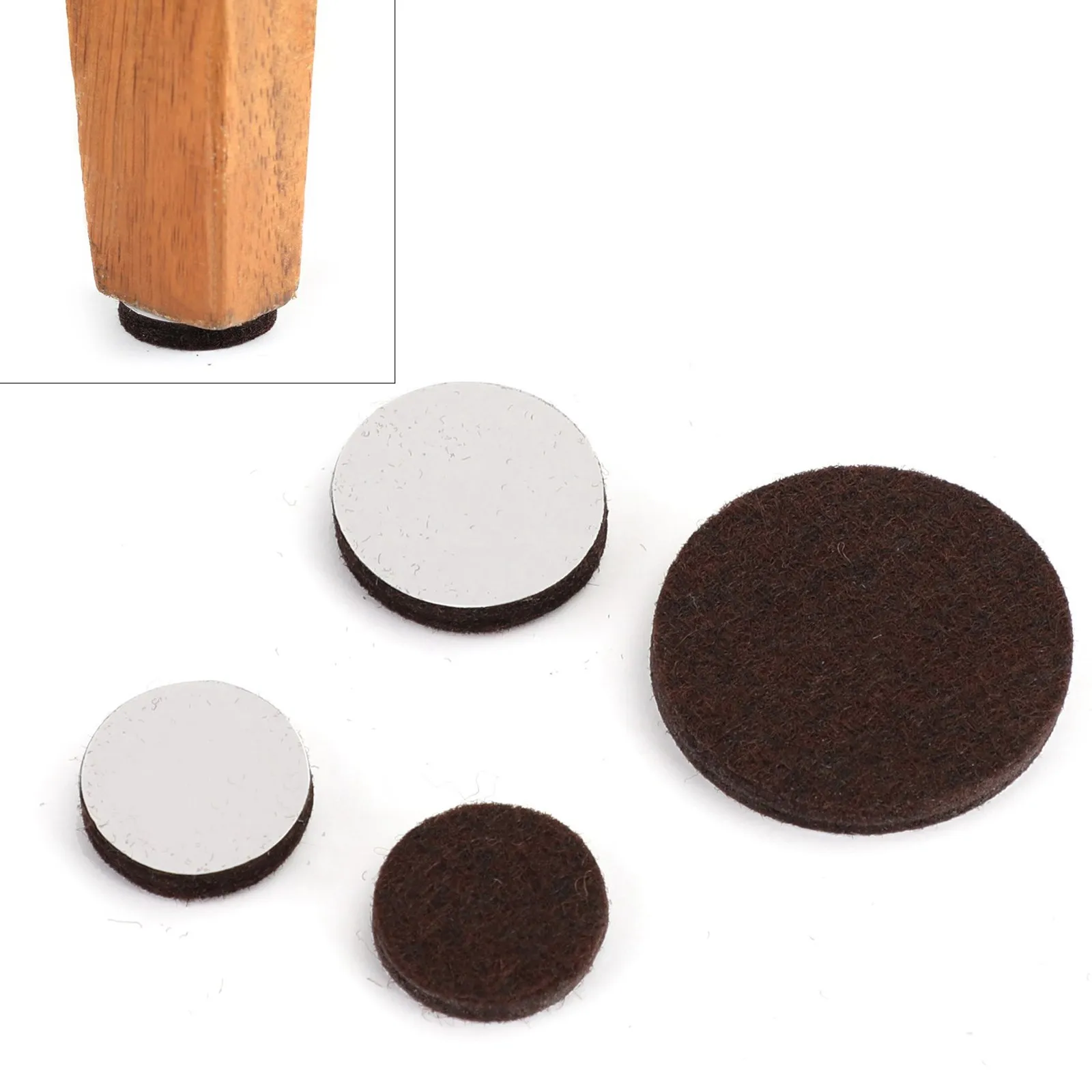 Best Price Custom 1/2 inch Non-slip Brown Black Table Desk Furniture Chair Leg Foot Protector Felt Pads