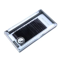 Matte Black 18mm Easy Fanning Lashes Blooming Russian Fan Mink Eyelashes Extension Professional