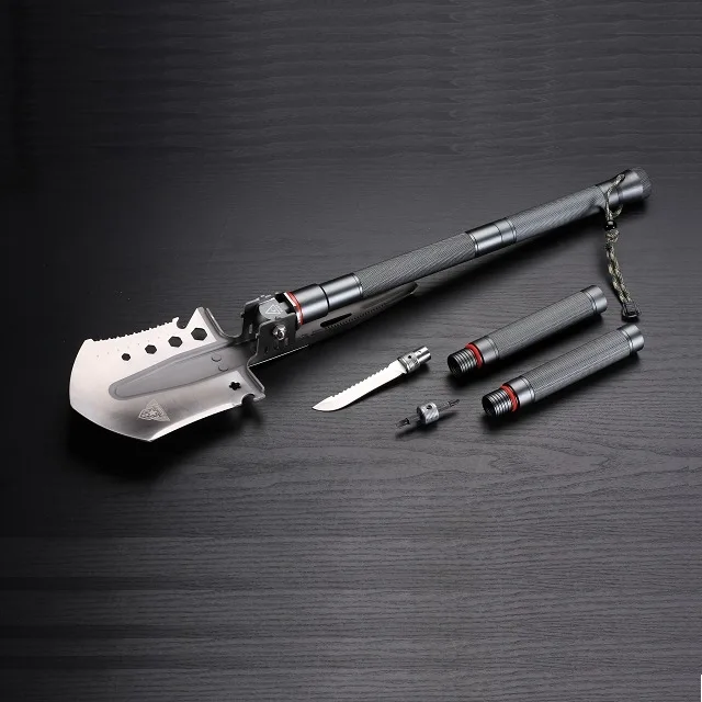 Многофункциональная тактическая Лопата G07 для выживания, лопата для кемпинга из нержавеющей стали с алюминиевой ручкой для активного отдыха